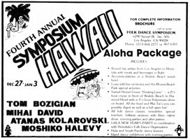 Hawaii Folk Dance Symposium ad